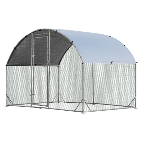 Chicken Coop with Waterproof and Sun-protective Cover for Backyard, Farm