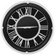 14/17.5 Inch Silent Wall Clock with Silver Frame