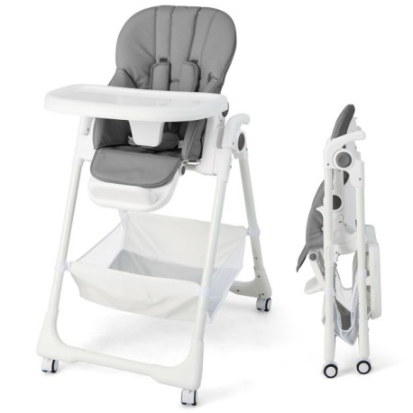 Baby Highchair with Safe, Adjustable and Folding Design