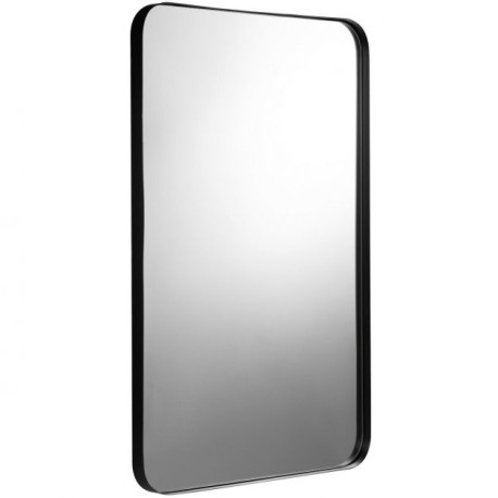 Large Rectangular Wall Mirror with Metal Frame