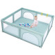 Baby Playpen with 50 Piece Ocean Balls and Non-slip Suction Cups