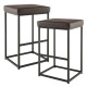 76 cm Barstools Set of 2 with PU Leather Cover and Footrest