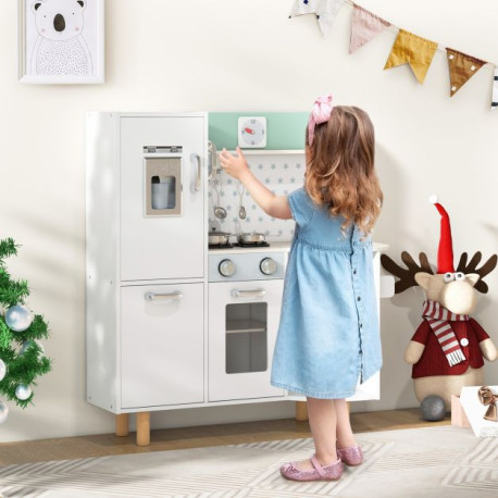 Kids Pretend Kitchen Playset with Stove and Ice Maker