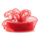 Red Wired Chiffon Ribbon 30mm x 20m