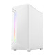 Vida Apollo White ARGB Gaming Case w/ Glass Window, ATX, Rear ARGB Fan, Front LED Strips