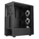 Vida Sirocco Black ARGB Gaming Case w/ Glass Window, ATX, 4x ARGB Fans, Mesh Front