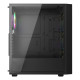 Vida Sirocco Black ARGB Gaming Case w/ Glass Window, ATX, 4x ARGB Fans, Mesh Front