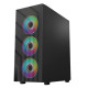 Vida Sirocco Black ARGB Gaming Case w/ Glass Window, ATX, 4x ARGB Fans, Mesh Front