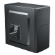 Vida Business Black Office Case, Micro ATX, 8cm Fan, High Airflow Side