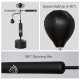 3-in-1 Boxing Punching Bag, Freestanding with 2 Speed Bals, 360° Reflex Bar, 160-230cm Adjustable Height, Black