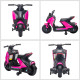 6V Kids Electric Motorbike Ride On Toy w/ Music Headlights Safety Training Wheels for Girls Boy 2-4 Years Pink | Aosom UK