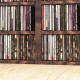 Set of Two 102 CD Storage Units - Mid Brown Wood-Effect