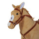 Kids Ride On Standing Horse Cuddly Toy Children Plush Soft Pony Gift w/ Neigh Sound or 3 Years and Up Beige