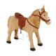 Kids Ride On Standing Horse Cuddly Toy Children Plush Soft Pony Gift w/ Neigh Sound or 3 Years and Up Beige