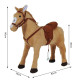 Kids Ride On Standing Horse Cuddly Toy Children Plush Soft Pony Gift w/ Neigh Sound or 3 Years and Up Beige