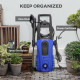 DURHAND High Pressure Washer, 150 Bar Pressure, 510 L/h Flow, 1800W, High-Performance Portable Power Jet Wash Cleaner, Blue