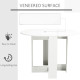 Space-saving Drop Leaf Table, Folding Dining Table for Small Space, Kitchen, Dining Room, White