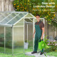 Outsunny 10 x 6ft Aluminium Frame Walk-In Greenhouse, with Foundation