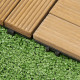 Outsunny 27 Pcs Wooden Interlocking Decking Tiles, Outdoor Flooring Tiles for Patio, Balcony, Terrace, Hot Tub, 30 x 30 cm per P