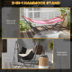 Outsunny Foldable Hammock Stand, Portable Hammock with Metal Frame, 2 in 1 Hammock Net Stand, Hammock Chair Stand with Carry Bag