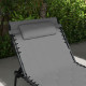 Outsunny Set of Two Sun Loungers, with Five-Position Reclining Backs - Grey