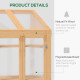 Outsunny Wooden Cold Frame Polycarbonate Greenhouse with Openable Top Cover and Double Door, Grow House for Flower, Vegetable an