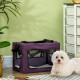 PawHut 48.5cm Pet Carrier, with Cushion, for Miniature Dogs - Purple