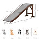 PawHut Pet Ramp for Dogs Cats  Non-Slip Carpet Top Platform - Brown &amp; Grey