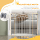 PawHut Pressure Fit Stair Gate, Dog Gate w/ Auto Closing Door for Small, Medium Dog, Easy Installation, for Width 74 to 100cm