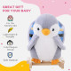 Children Kids Animal Rocking Horse Penguin Plush Musical Button 32 Songs Kid Rocker for 18+ Months