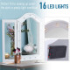 Trifold Freestanding Mirror, Lighted Tabletop Vanity Mirror Large Cosmetic w/16 LED Lights powered by batteries Foldable For Bed