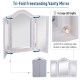 Lighted Vanity Mirror, Trifold Freestanding Tabletop Cosmetic Mirror with 16 LED Lights, Battery Operated, Foldable, White | Aos