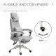 Vinsetto Office Chair, Ergonomic Desk Chair, High Back Fabric Work Chair with 160° Reclining Backrest, Retractable Footrest, Nec