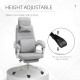 Vinsetto Office Chair, Ergonomic Desk Chair, High Back Fabric Work Chair with 160° Reclining Backrest, Retractable Footrest, Nec