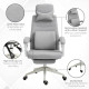 Vinsetto Office Chair, Ergonomic Desk Chair, High Back Fabric Work Chair with 160° Reclining Backrest, Retractable Footrest, Nec