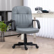 Swivel Executive Office Chair PU Leather Computer Desk Chair Office Furniture Gaming Seater - Grey