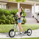 Dual Brakes 12&quot; Metal frame Kick Scooter adjustable black