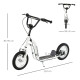 Dual Brakes 12&quot; Metal frame Kick Scooter adjustable black