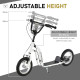 Dual Brakes 12&quot; Metal frame Kick Scooter adjustable black