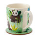 Porcelain Mug &amp; Coaster Set - Panda Kingdom