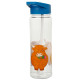 Reusable Highland Coo Cow 550ml Water Bottle with Flip Straw