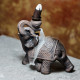 Backflow Incense Burner - Peace of the East Wood Effect Elephant