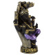 Decorative Purple, Gold &amp; Black Ganesh - Lotus Tea Light Holder