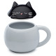 Peeping Lid Ceramic Lidded Animal Mug - Feline Fine Cat