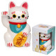 Collectable Ceramic White Maneki Neko Lucky Cat Money Box