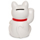 Collectable Ceramic White Maneki Neko Lucky Cat Money Box