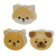 Adoramals Pug, Cat, Shiba Inu 3 Piece Eraser Set