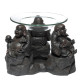 Resin Oil &amp; Wax Burner - Peace of the East Wood Effect Chinese Buddha