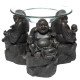 Resin Oil &amp; Wax Burner - Peace of the East Wood Effect Chinese Buddha