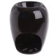 Simple Black High Gloss Bulb Shaped Ceramic Oil Burner